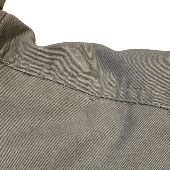 Vintage Brandon Thomas Chore Coat Reversible Khaki Brown Plaid Hooded Mens Large - Picture 9 of 16